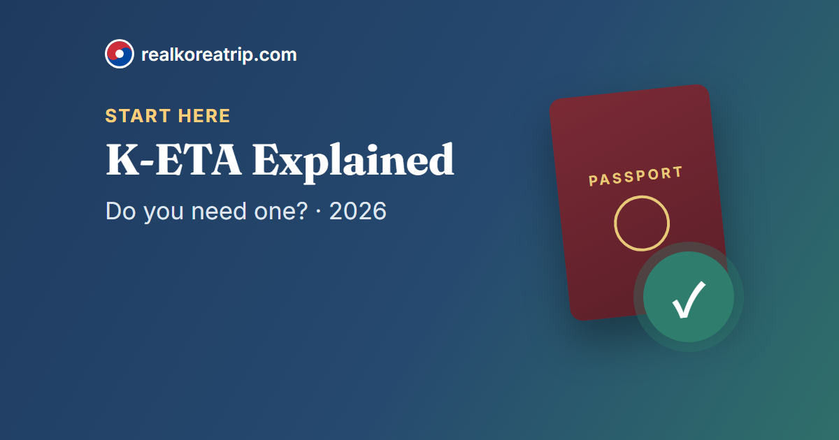 Graphic of a passport and an approval check mark, titled K-ETA Explained